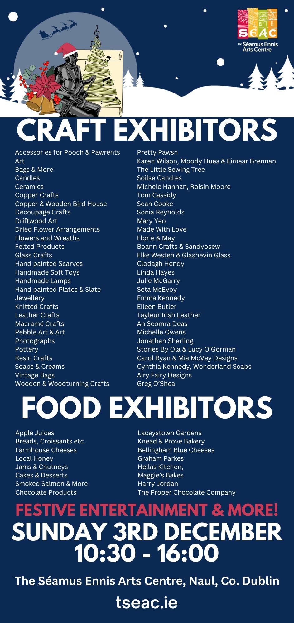 Seamus Ennis Centre Christmas Craft and Food Fair Fingal County Council